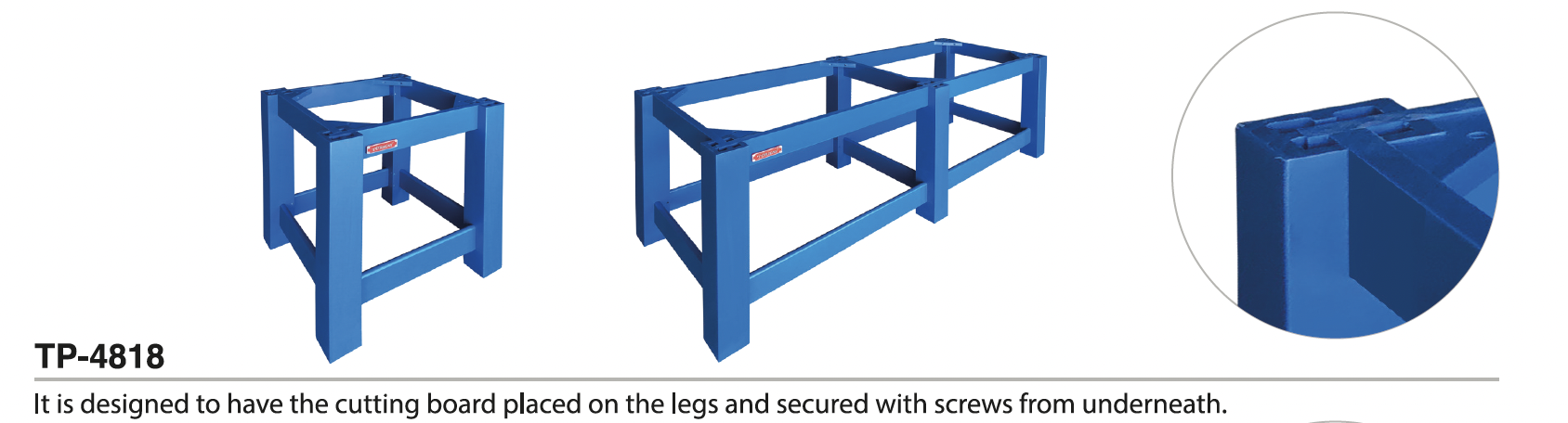 Worktables with PE legs